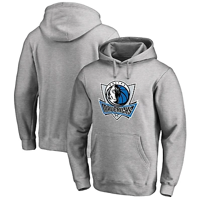 Men's Heather Gray Dallas Mavericks Primary Logo Pullover Hoodie