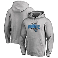 Men's Heather Gray Orlando Magic Primary Logo Pullover Hoodie