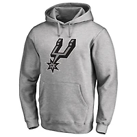 Men's Heather Gray San Antonio Spurs Primary Logo Pullover Hoodie