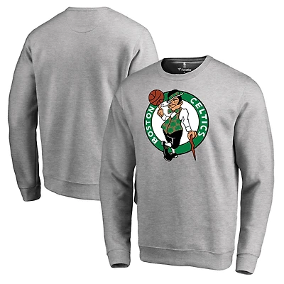 Men's Heathered Gray Boston Celtics Primary Logo Sweatshirt
