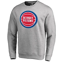 Men's Heathered Gray Detroit Pistons Primary Logo Sweatshirt