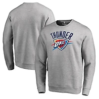 Men's Heathered Gray Oklahoma City Thunder Primary Logo Sweatshirt