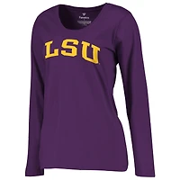 Women's Fanatics Purple LSU Tigers Arch Long Sleeve T-Shirt