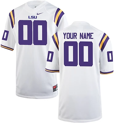 Youth Nike White LSU Tigers Custom Replica Jersey