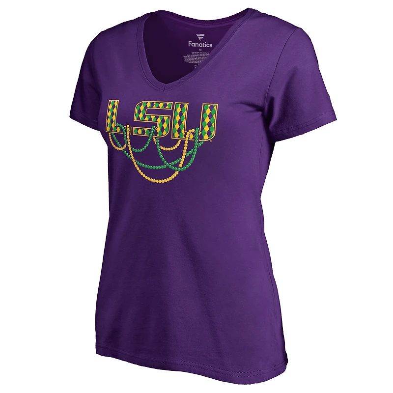 Women's Purple LSU Tigers Fat Tuesday Hometown Collection T-Shirt