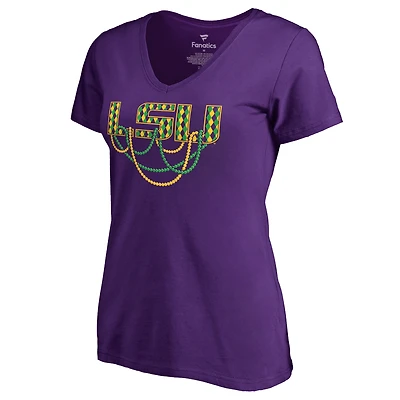 Women's Purple LSU Tigers Fat Tuesday Hometown Collection T-Shirt