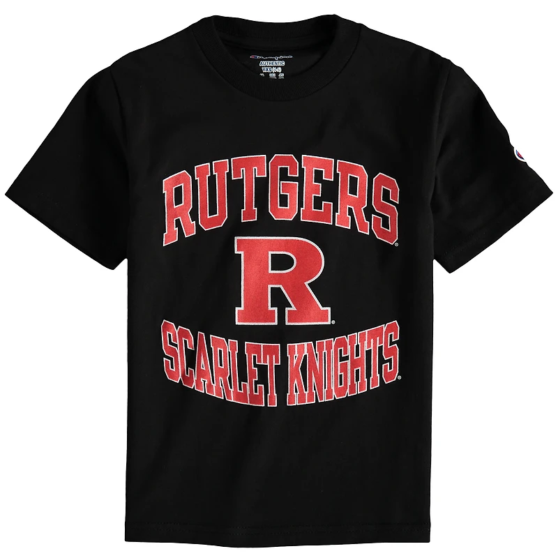 Youth Champion Black Rutgers Scarlet Knights Circling Team Jersey T-Shirt