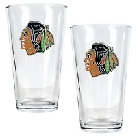 Chicago Blackhawks 16oz. Pint Glass Set
