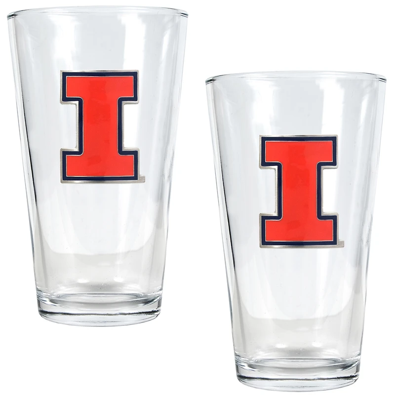Illinois Fighting Illini 16oz. Pint Glass Set