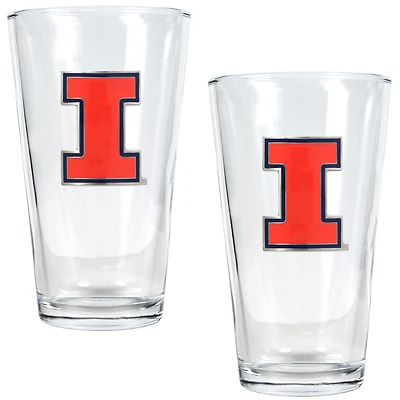 Illinois Fighting Illini 16oz. Pint Glass Set