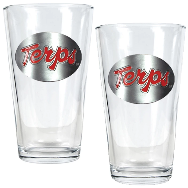 Maryland Terrapins 16oz. Pint Glass Set