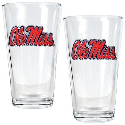 Ole Miss Rebels 16oz. Pint Glass Set