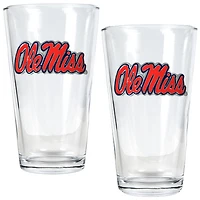 Ole Miss Rebels 16oz. Pint Glass Set