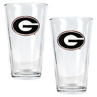 Georgia Bulldogs 16oz. Pint Glass Set