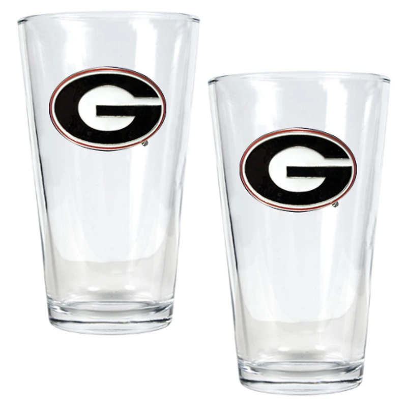 Georgia Bulldogs 16oz. Pint Glass Set