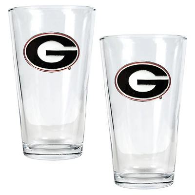 Georgia Bulldogs 16oz. Pint Glass Set