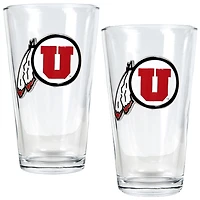 Utah Utes 16oz. Pint Glass Set
