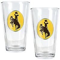 Wyoming Cowboys 16oz. Pint Glass Set