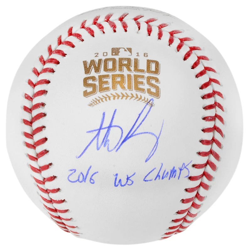 Anthony Rizzo Chicago Cubs 2016 MLB World Series Champions Autographed World Series Logo Baseball with "2016 WS Champs" Inscription