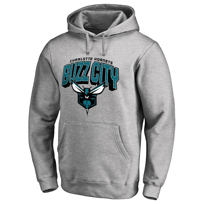 Men's  Heather Gray Charlotte Hornets Hometown Collection Pullover Hoodie