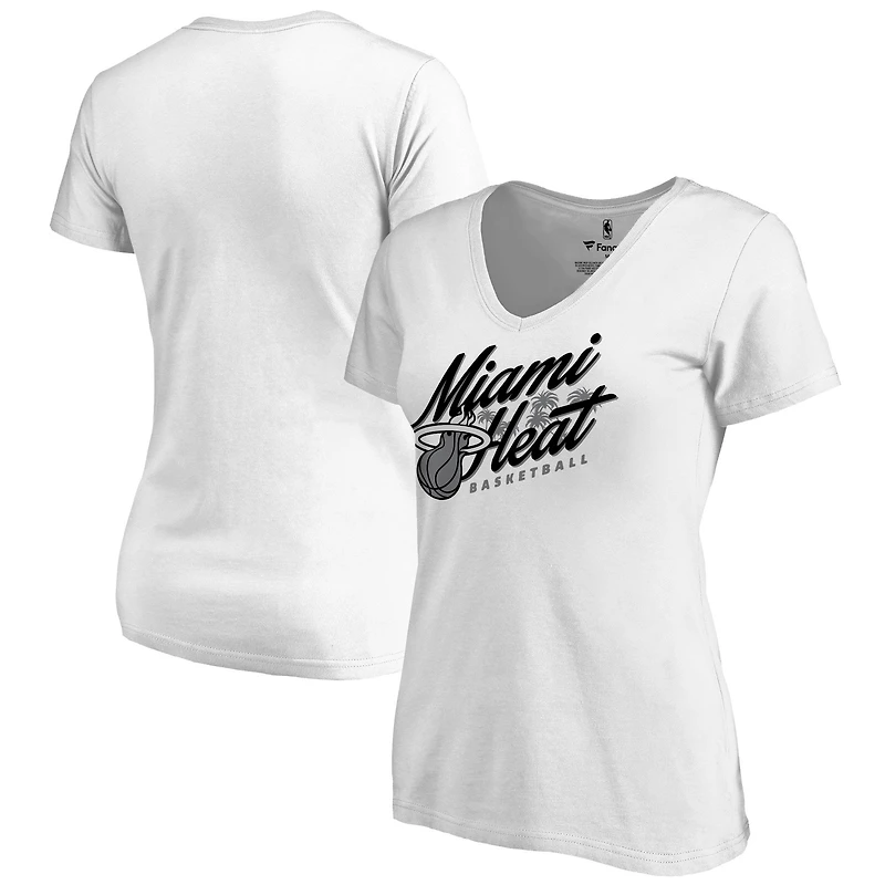 Women's White Miami Heat Hometown Collection Miami Beach T-Shirt