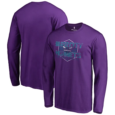 Men's Purple Charlotte Hornets Hometown Collection The Nest Long Sleeve T-Shirt