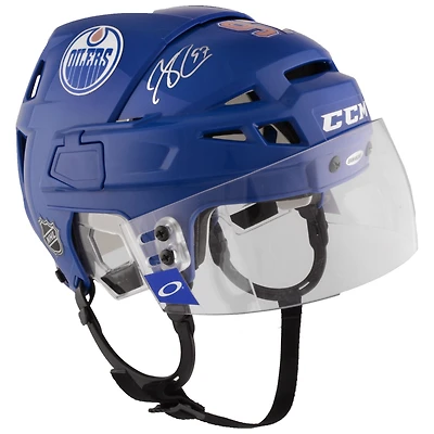 Upper Deck Connor McDavid Edmonton Oilers Autographed Navy CCM Game Model Hockey Helmet