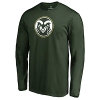 Men's Green Colorado State Rams Primary Team Logo Long Sleeve T-Shirt