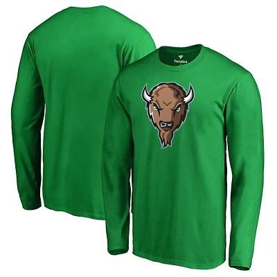 Men's Kelly Green Marshall Thundering Herd Primary Team Logo Long Sleeve T-Shirt