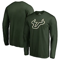 Men's Green South Florida Bulls Primary Team Logo Long Sleeve T-Shirt