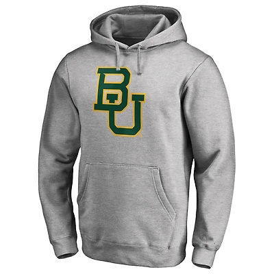 Men's Ash Baylor Bears Primary Team Logo Pullover Hoodie