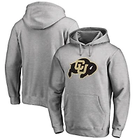 Men's Ash Colorado Buffaloes Primary Team Logo Pullover Hoodie