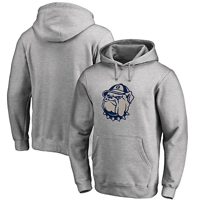 Men's Ash Georgetown Hoyas Primary Team Logo Pullover Hoodie