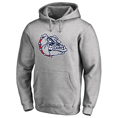 Men's Ash Gonzaga Bulldogs Primary Team Logo Pullover Hoodie