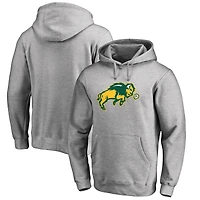 Men's Ash NDSU Bison Primary Team Logo Pullover Hoodie
