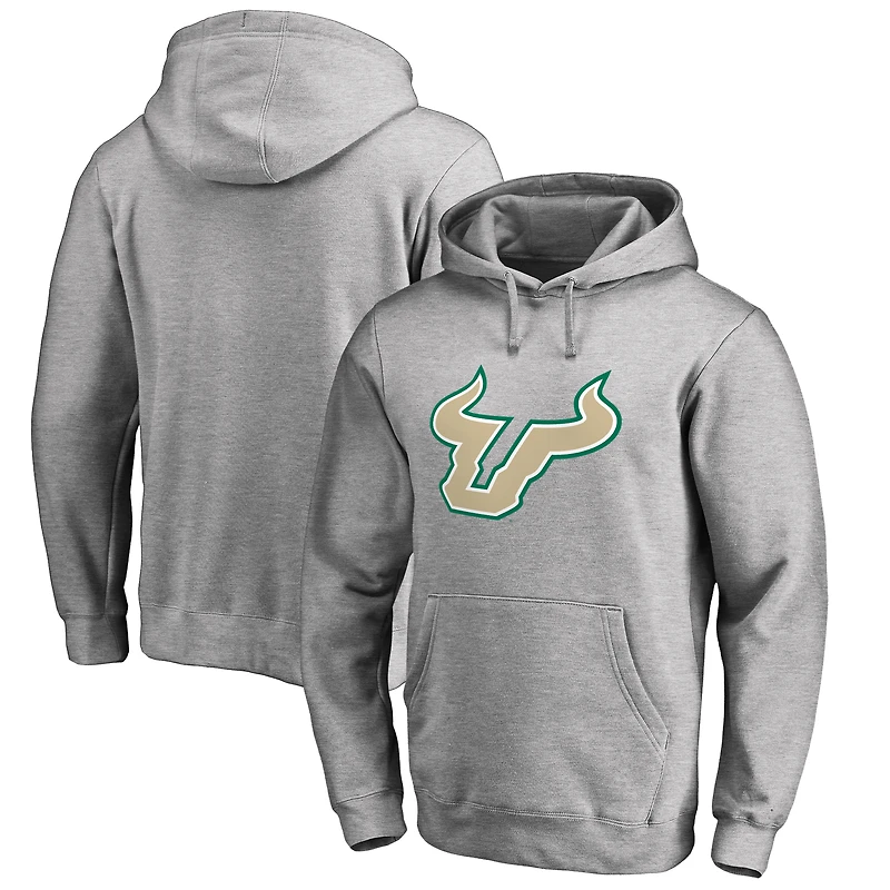 Men's Ash South Florida Bulls Primary Team Logo Pullover Hoodie