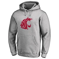 Men's Ash Washington State Cougars Primary Team Logo Pullover Hoodie