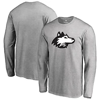 Men's Ash Northern Illinois Huskies Primary Logo Long Sleeve T-Shirt
