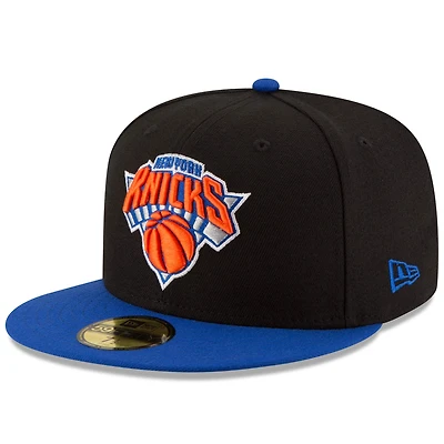 Men's New Era Black/Royal New York Knicks Official Team Color 2Tone 59FIFTY Fitted Hat