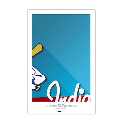 Cleveland Guardians 11'' x 17'' Municipal Stadium Minimalist Art Poster