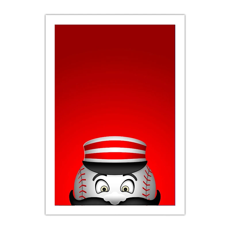 Cincinnati Reds Mascot 14" x 20" Minimalist Art Giclee