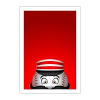 Cincinnati Reds Mascot 14" x 20" Minimalist Art Giclee