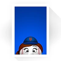 New York Mets 24" x 32" Minimalist Art Giclee