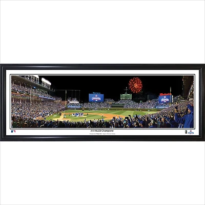Chicago Cubs 14" x 40" 2016 NLCS Champions Standard Black Frame Panorama