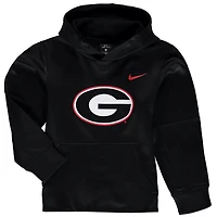 Youth Nike Black Georgia Bulldogs Logo KO Pullover Performance Hoodie