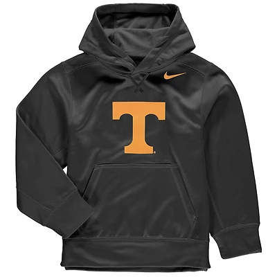 Youth Nike Anthracite Tennessee Volunteers Logo KO Pullover Performance Hoodie
