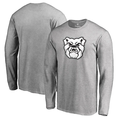 Men's Ash Butler Bulldogs Primary Logo Long Sleeve T-Shirt