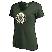 Women's Green Vermont Catamounts Random Logo One T-Shirt