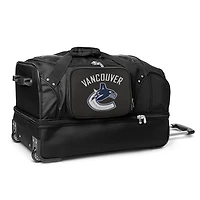 MOJO Vancouver Canucks Black 27'' 2-Wheel Drop Bottom Rolling Duffel Bag