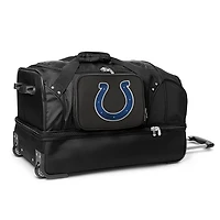 MOJO Indianapolis Colts Black 27'' 2-Wheel Drop Bottom Rolling Duffel Bag